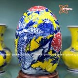  Trứng phong thủy trường xuân phú quý 48cm 