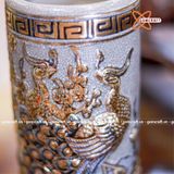  Ống Hương Công Danh Phú Quý Men Rạn Vẽ Vàng Bát Tràng 