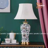  Đèn bàn bằng gốm sang trọng kiểu Mỹ 70cm 