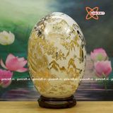  Trứng phú quý sinh tài nở lộc vẽ vàng 24k 48cm 