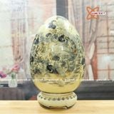  Trứng tài lộc gốm Chu Đậu vẽ vàng 40cm 