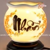  Đèn Xông Tinh Dầu Dáng Sóng Chữ Nhẫn Hoa Đào 