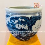  Thống Tàu men tràm vẽ tay 40cm 