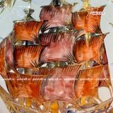  Trứng phong thủy vẽ vàng 45cm 