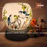  Đèn xông tinh dầu gốm Bát Tràng - Đôi Chim Xanh 