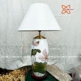  Đèn Ngủ Gốm Sứ Bom Sen Sơn Mài Bát Tràng 58cm 