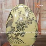  Trứng phú quý sinh tài nở lộc gốm Chu Đậu 30cm 