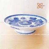  Mâm bồng hoa quả thờ, sứ Bát Tràng 20cm 