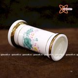  Ống Hương Sứ Trắng Hoa Sen Hồng Lá Xanh 20cm 