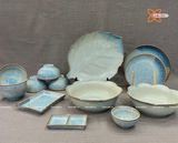  Quà Tặng Doanh Nghiệp bát sứ | Bát Sứ Bát Tràng Bộ Đồ Ăn men xanh ngọc 20 vật phẩm 