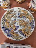 Bộ đồ thờ Bát Tràng cao cấp dâng gia tiên men sứ khử đắp nổi vẽ vàng 24k 11 vật phẩm 
