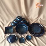  Quà Tặng Doanh Nghiệp bát sứ | Bát Sứ Bát Tràng Bộ Đồ Ăn men hoả biến đại dương 17 vật phẩm 