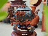  Ấm Tích Bát Tràng Bình An cao cấp đắp nổi cao 28 cm 
