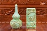  Bộ đồ thờ Bát Tràng cao cấp dâng gia tiên men ngọc vẽ vàng 24k 22 vật phẩm 