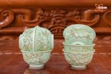  Bộ đồ thờ Bát Tràng cao cấp dâng gia tiên men ngọc vẽ vàng 24k 22 vật phẩm 