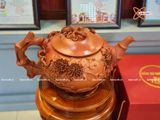  Ấm Tích Bát Tràng Bình An cao cấp đắp nổi cao 26 cm 