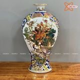  Mai Bình Tích Lộc nhị cảnh vẽ vàng cao 36 cm | Quà Tặng Khai Trương Mai Bình Tích Lộc Bát Tràng 