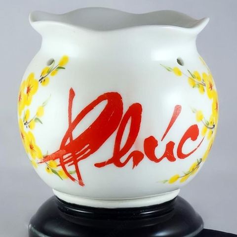  Đèn Xông Tinh Dầu Dáng Sóng Chữ Phúc Hoa Mai 