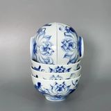  Bộ 10 bát thờ gốm sứ họa tiết Hoa Sen Bát Tràng 