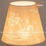  Đèn ngủ để bàn gốm 3d cao 29cm 