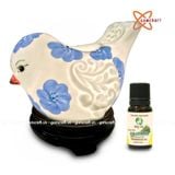  Đèn xông tinh dầu gốm Bát Tràng - Hình Chim Câu (Xanh) 
