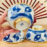  Bát thờ gốm sứ Tam Đa Phúc Lộc Thọ bọc đồng Bát Tràng 