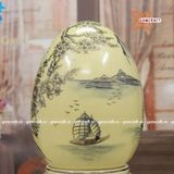  Trứng phú quý sinh tài nở lộc gốm Chu Đậu 30cm 