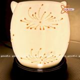  Đèn xông tinh dầu gốm Bát Tràng - Hình Chim Cú 