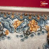  Thống sứ Bát Tràng Niên Niên Hữu Dư men rạn đắp nổi cao 50 cm 