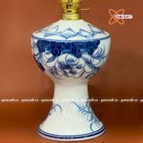  Đèn dầu thờ men lam Vạn Phúc Trường An 