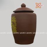  Quà tặng Bố Chum sành chữ Tài Lộc không tráng men màu nâu tây dung tích 30 lít 