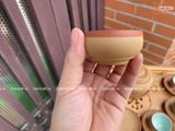  Ấm Chén Bát Tràng gốm Tử Sa dáng Trống Đai Vàng chỉ đỏ lòng xanh 300ml | Quà Tặng Doanh Nghiệp bộ ấm chén uống trà 
