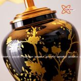  Đèn bàn gốm men trắng cao 65cm 