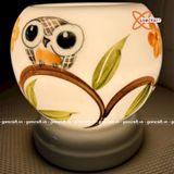  Đèn xông tinh dầu gốm Bát Tràng - Đôi Chim Cú 