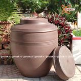  Quà tặng Bố Chum sành Bát Tràng dung tích 30 lít loại 2 nắp 
