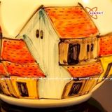  Đèn Xông Tinh Dầu Dáng Sóng Vẽ Phố Cổ 