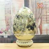  Trứng tài lộc gốm Chu Đậu vẽ vàng 40cm 