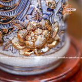  Ống Hương Công Danh Phú Quý Men Rạn Vẽ Vàng Bát Tràng 