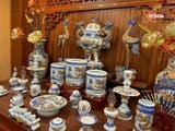  Bộ đồ thờ Bát Tràng cao cấp dâng gia tiên men sứ khử đắp nổi 28 vật phẩm 
