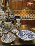  Bộ đồ thờ Bát Tràng cao cấp dâng gia tiên men sứ trắng đắp nổi vẽ vàng 27 vật phẩm 