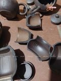  Ấm Chén Nham Khoáng Bát Tràng vuốt tay 250ml | Quà Tặng Doanh Nghiệp bộ ấm chén uống trà 
