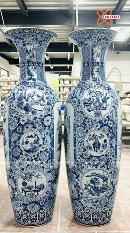  Lục bình Bát Tràng cao cấp Cổ Đồ Sinh Phú Quý men sứ khử cao 1m4 