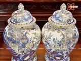 Quà Tặng Cao Cấp | Chóe Bát Tràng Công Danh Phú Quý 20 lít vẽ vàng 