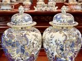  Quà Tặng Cao Cấp | Chóe Bát Tràng Công Danh Phú Quý 20 lít vẽ vàng 