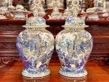  Quà Tặng Cao Cấp | Chóe Bát Tràng Công Danh Phú Quý 20 lít vẽ vàng 