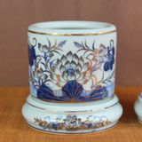  Bát hương Bát Tràng Hoa Sen men sứ trắng vẽ vàng đường kính 22 cm 