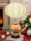  Đèn ngủ để bàn hoạ tiết thuận buồm xuôi gió vẽ vàng 24k cao 68 cm 