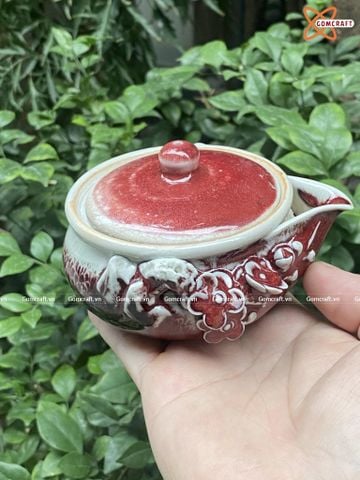  Ấm tử sa Bát Tràng men huyết dụ dung tích 250ml 