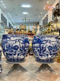  Thống sứ Bát Tràng Bát Tiên men ngọc Bách Nhi Bách Phúc vẽ kĩ đường kính 50 cm 