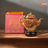 Ấm Tích Bát Tràng cao cấp đắp nổi dát vàng cao 30 cm 